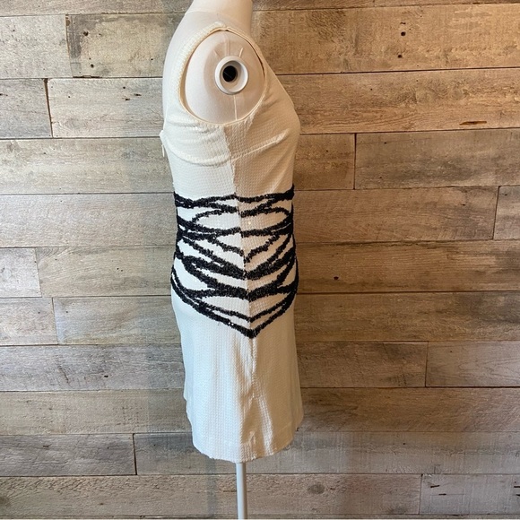 Bebe women’s white & black sequinned dress in size small - Picture 3 of 13